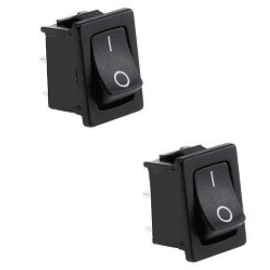 2 Pin Mini On-Off SPST Rocker Switch (19x13mm, Pack of 2) – Small rocker switch - Mini Switch - Robocraze
