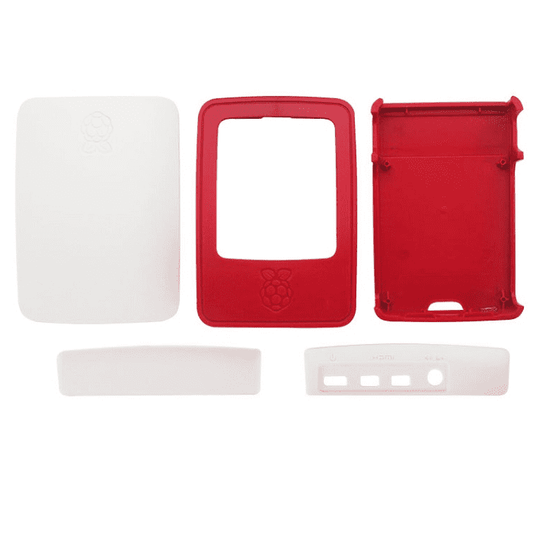 Raspberry Pi 4 Case Red & White (Chinese) – Bold Official Raspberry Pi Case for Pi 4 in red & white. -Robocraze