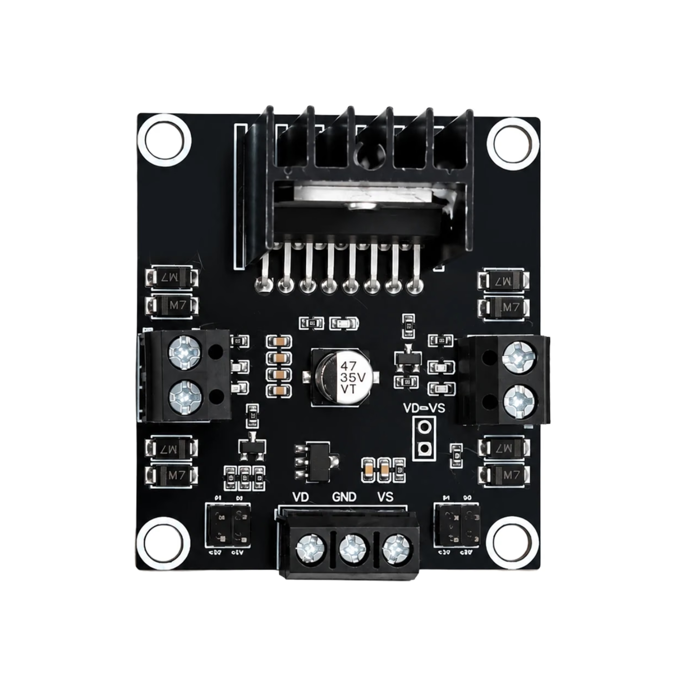 SmartElex 2x2A DC Dual Motor Controller V2 | L298N Dual H-Bridge Motor Driver