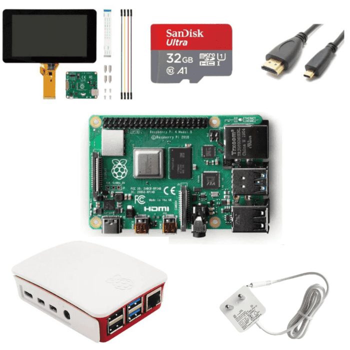 Raspberry Pi 4 8GB Starter Kit with Official 7 Inch Touch Display