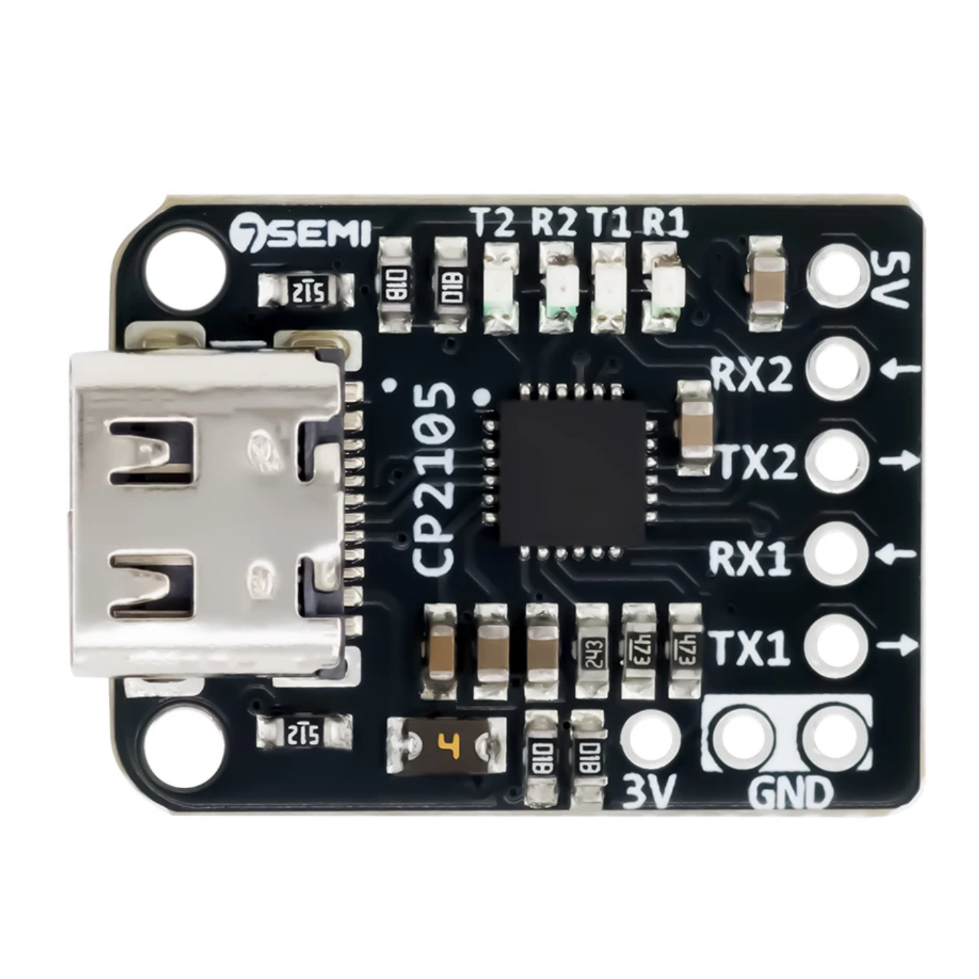 7Semi CP2105 USB Type-C to Dual UART Converter Module -Cables -USB Cables -Robocraze