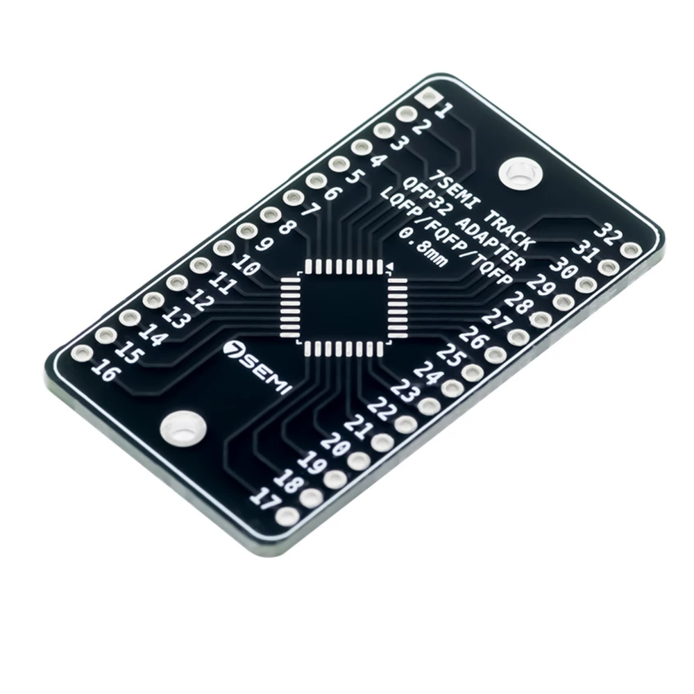 7Semi QFP32/TQFP32 0.8mm Adapter Board SMD to DIP Converter for STM & AVR -Electronic Modules -Breakout Boards -Robocraze