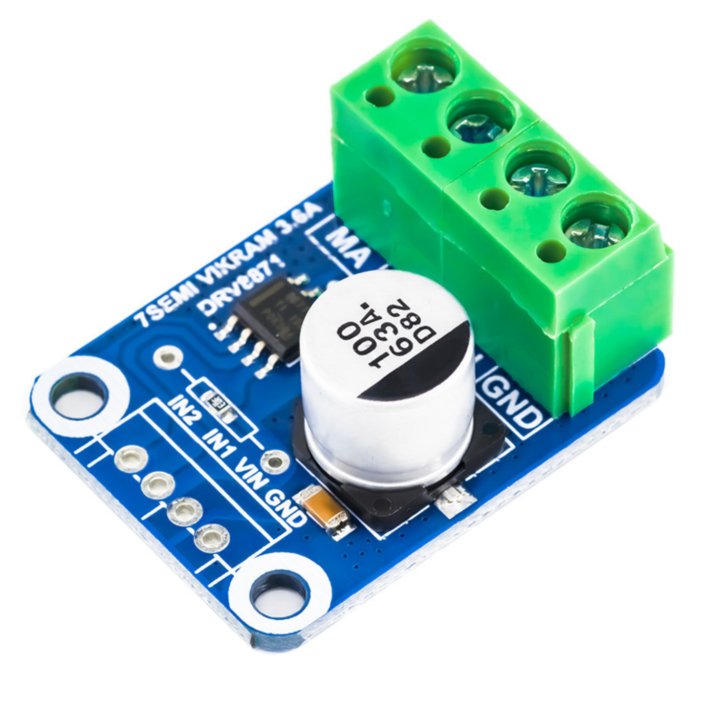 7Semi Vikram-453R6 45V 3.6A DRV8871 Single Channel Motor Driver Breakout-image-17
