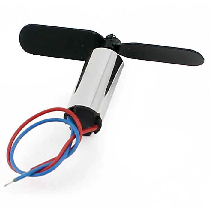 3.7V Coreless DC Motor with Propeller (7x16), lightweight & efficient for DIY drones & toys – Robot Motors - Robocraze