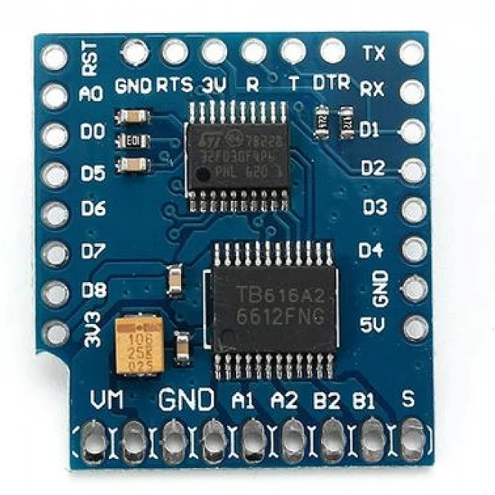 Wemos D1 Mini I2C Dual Motor Driver Shield – High-performance motor driver for IoT & robotic automation – Robocraze
