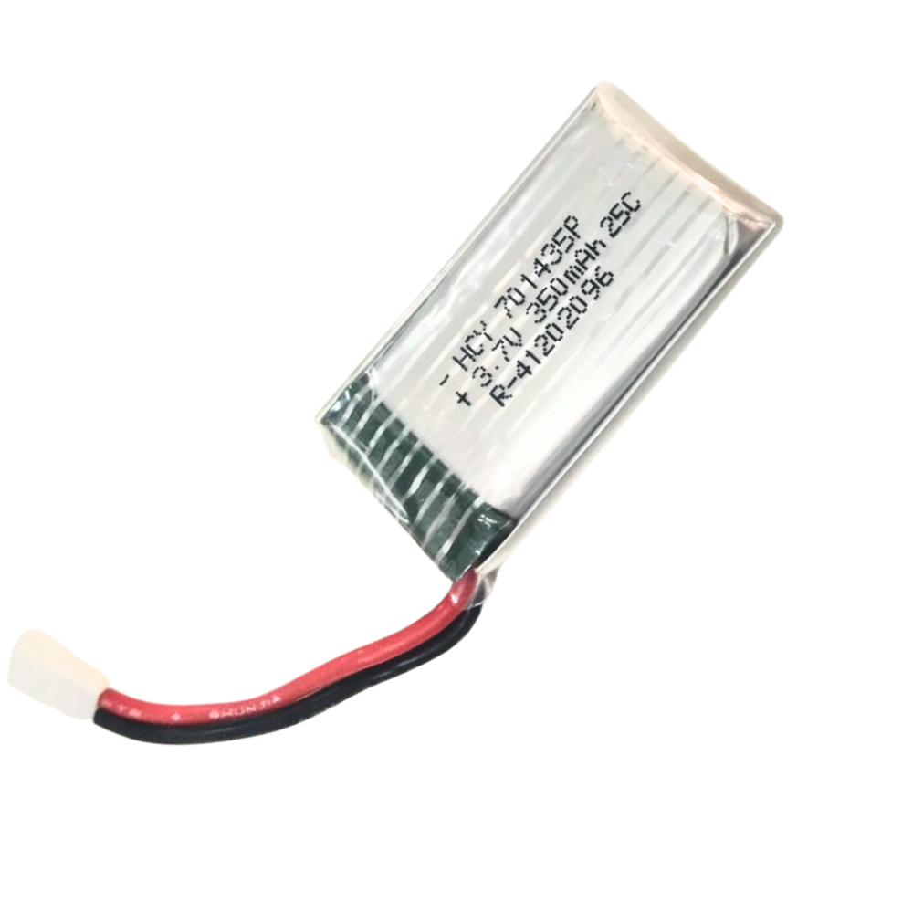 3.7V 350mAh LiPo Rechargeable Battery  - Batteries and Power Supply - LiPO Batteries and Chargers -Lipo Battery -Robocraze