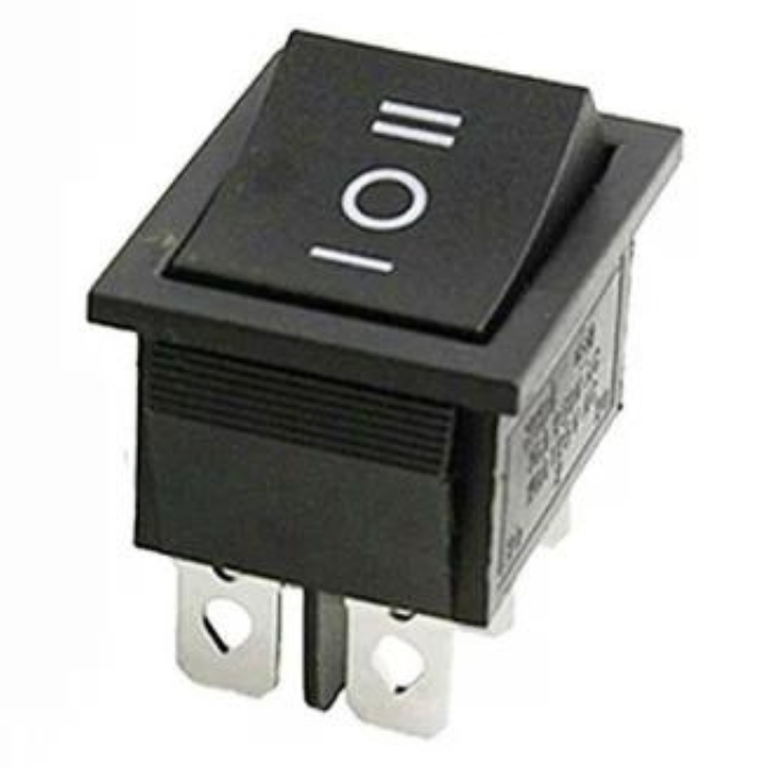DPDT ON-OFF-ON Rocker Switch – Heavy-duty switch for AC control - Mini Switch - Electronic Components -Robocraze