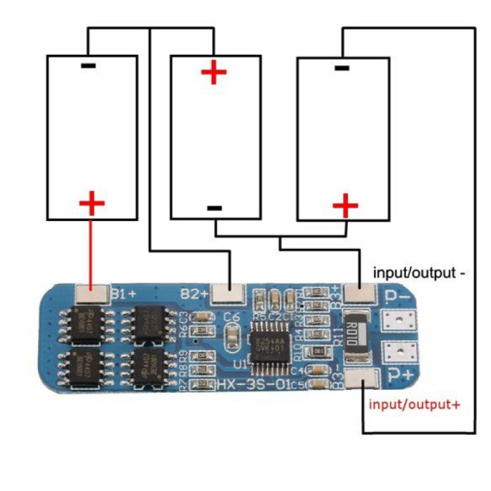 18650 12V 10A Lithium Protection Board