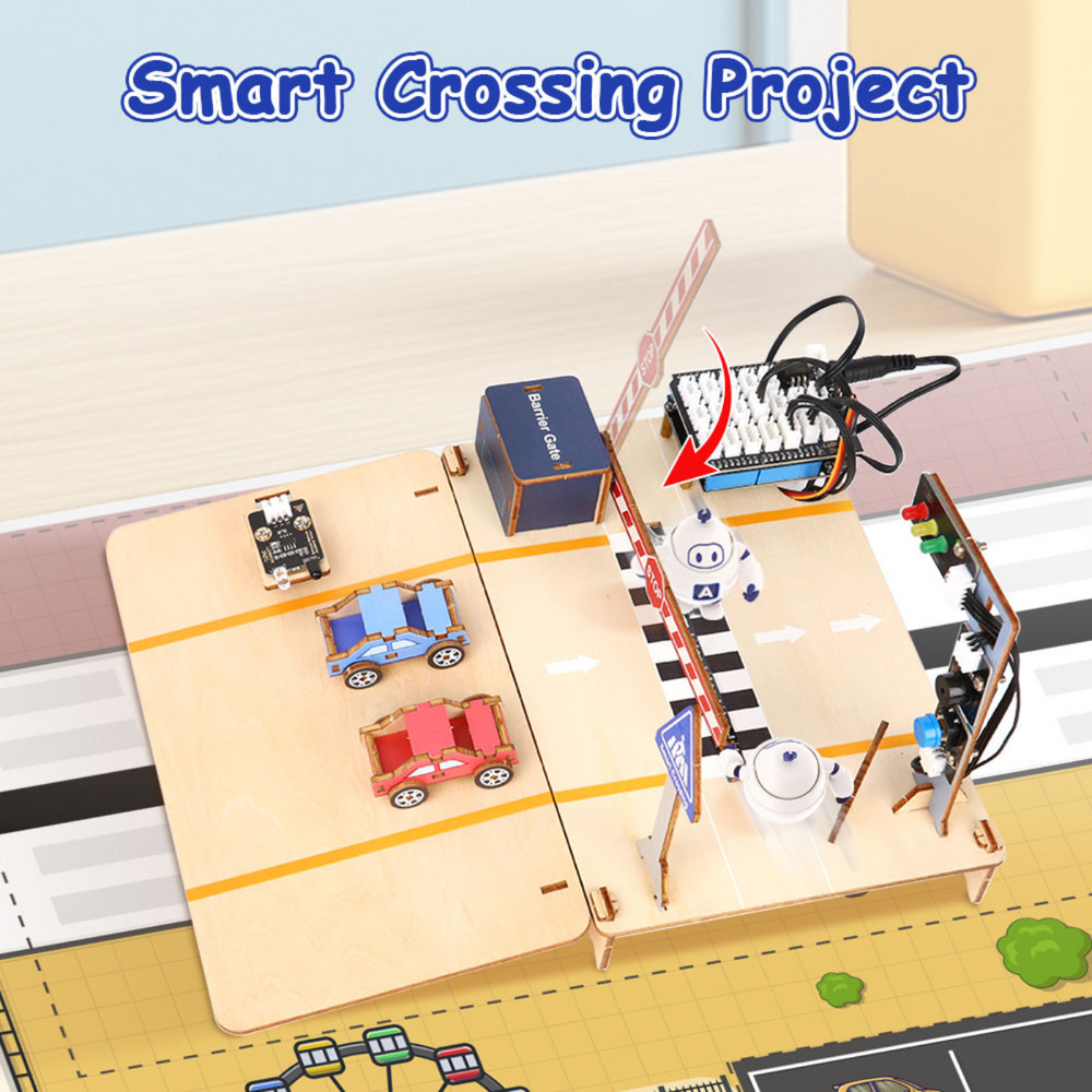 ACEBOTT QE027 ESP32 Intelligent Transportation STEM Kit Compatible with Arduino -STEM Kits -Robotic Kits -Robocraze