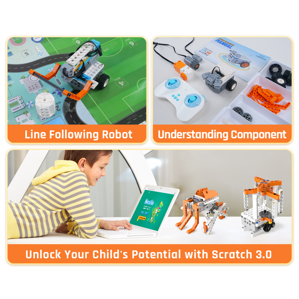 Makerzoid STEAM Super Bot Master Premium Educational Coding Robot Kit with Scratch 3.0 Block Coding -STEM Kits -Robotic Kits -Robocraze