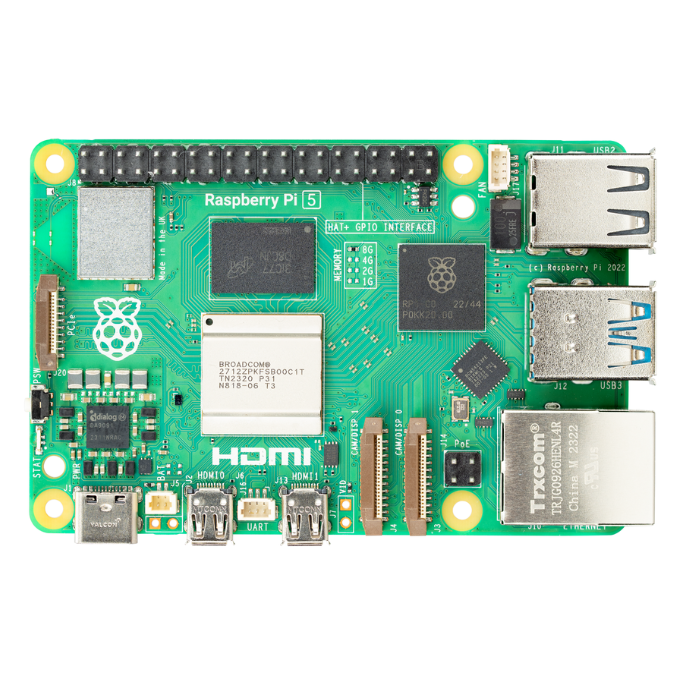 Raspberry Pi 5 Model 2GB RAM – Fast Raspberry Pi Board with 2GB RAM for AI, robotics, and more. -Robocraze