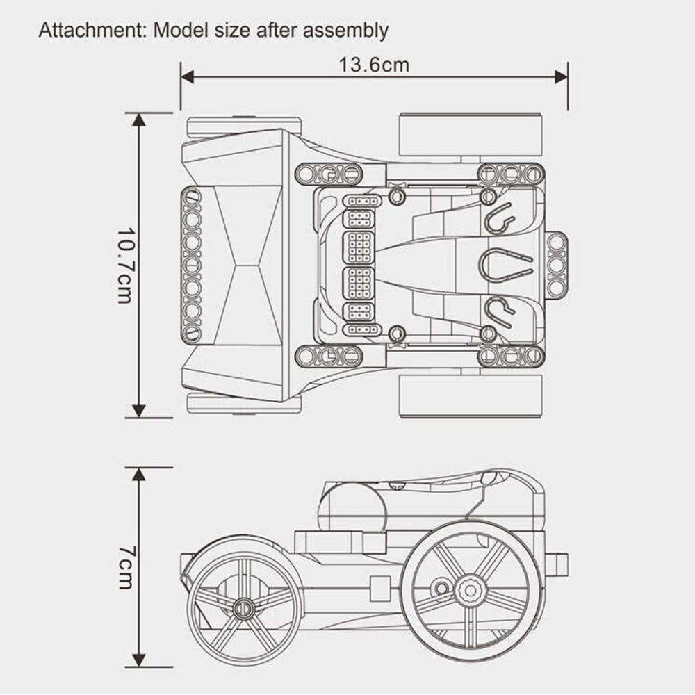 RoboRun JMC-NY-1799 Programmable 4 Wheeled RC Robot Car Kit for Children -DIY Kits -Robotic Kits -Robocraze