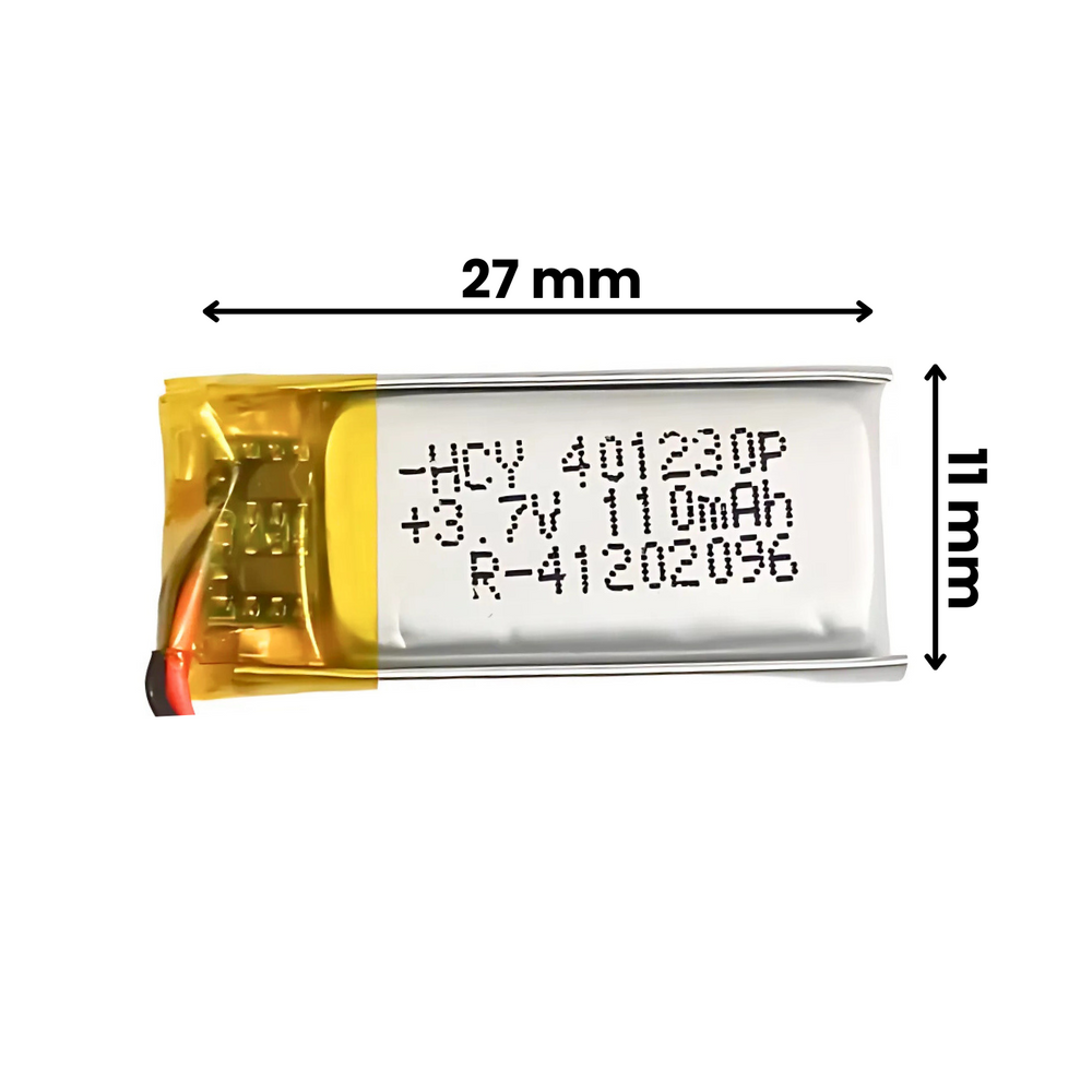 Witty Fox 110mAh Rechargeable 3.7V LiPo Battery -Lithium Polymer Battery for Drone -Robocraze