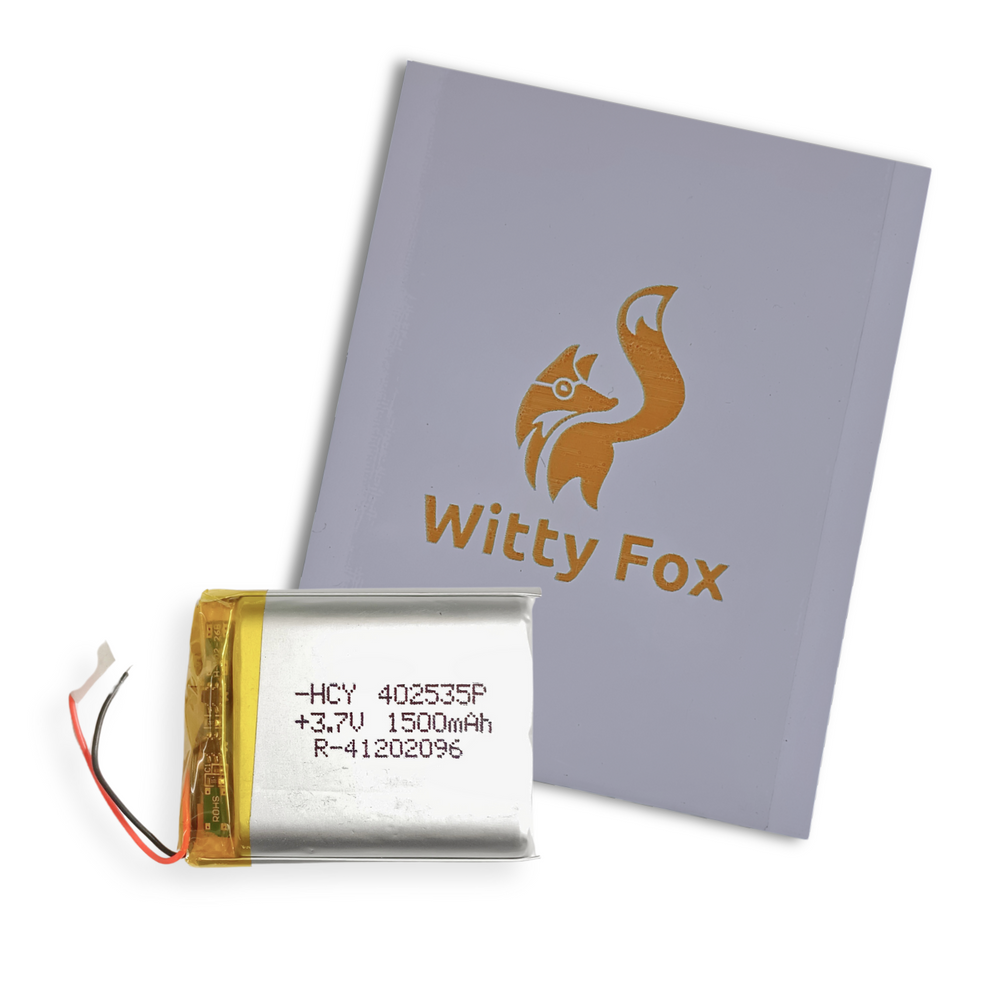 Witty Fox 1500mAh Rechargeable 3.7v LiPo Battery -Lithium Polymer Battery for Drone -Robocraze