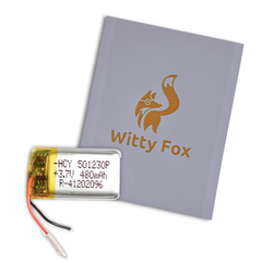 Witty Fox 480mAh Rechargeable 3.7v Lithium Polymer Battery -LiPo Battery for Drone -Robocraze
