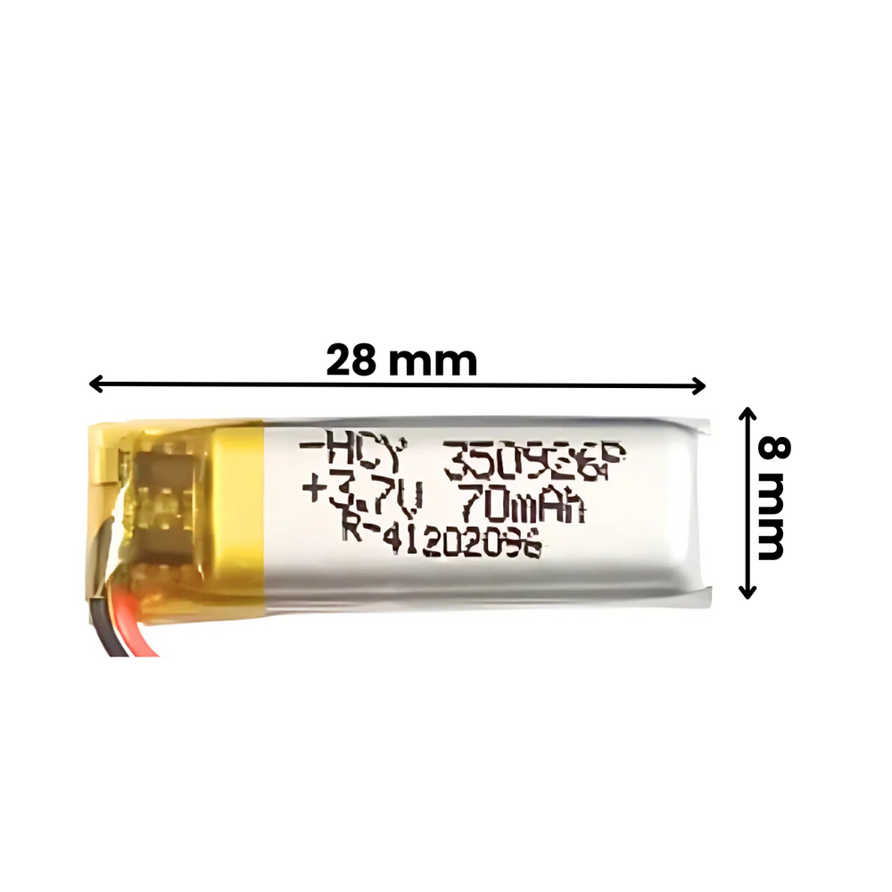 Witty Fox 70mAh Rechargeable 3.7V Lithium Polymer Battery -LiPo Battery for Drone -Robocraze