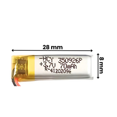 Witty Fox 70mAh Rechargeable 3.7V Lithium Polymer Battery -LiPo Battery for Drone -Robocraze