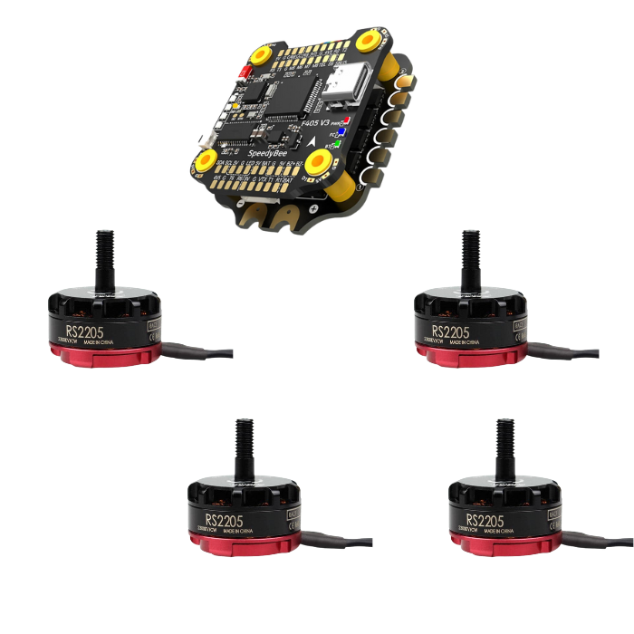 SPEEDYBEE F405 V3 Stack + BLS 50A ESC + RS2205 2300KV Motor – FPV drone accessories. -DIY Drone Parts -Robocraze