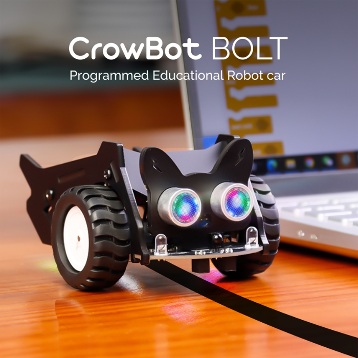 Elecrow CrowBot BOLT Open-source Robot Car – IR remote control for coding & robotics. -STEM Kit -Robocraze
