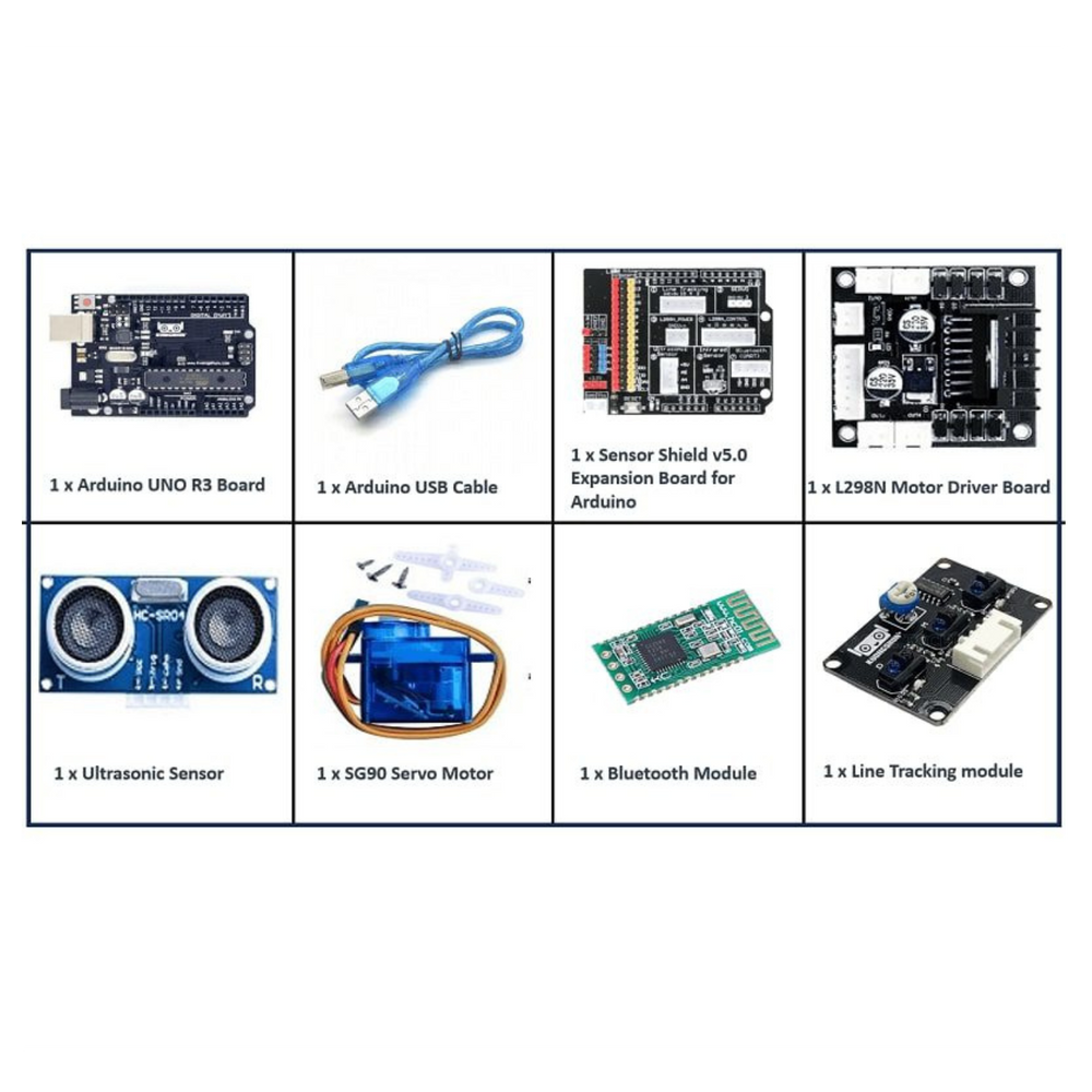 DIY Uno Project Smart Robot Car Kit V3.0 – Advanced DIY Kits, STEM Kits, Robot Kits -Robocraze