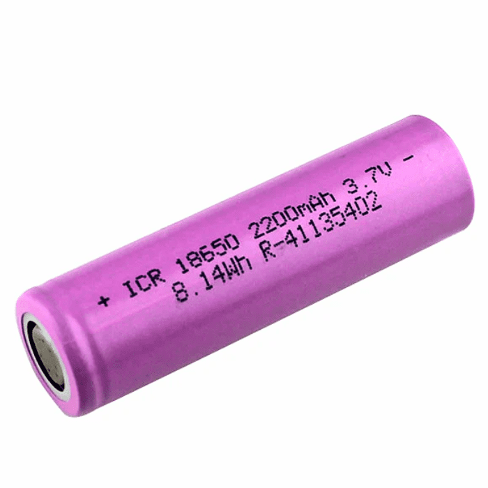 18650 2200mAh 3.7v Cylinder Battery – Robocraze