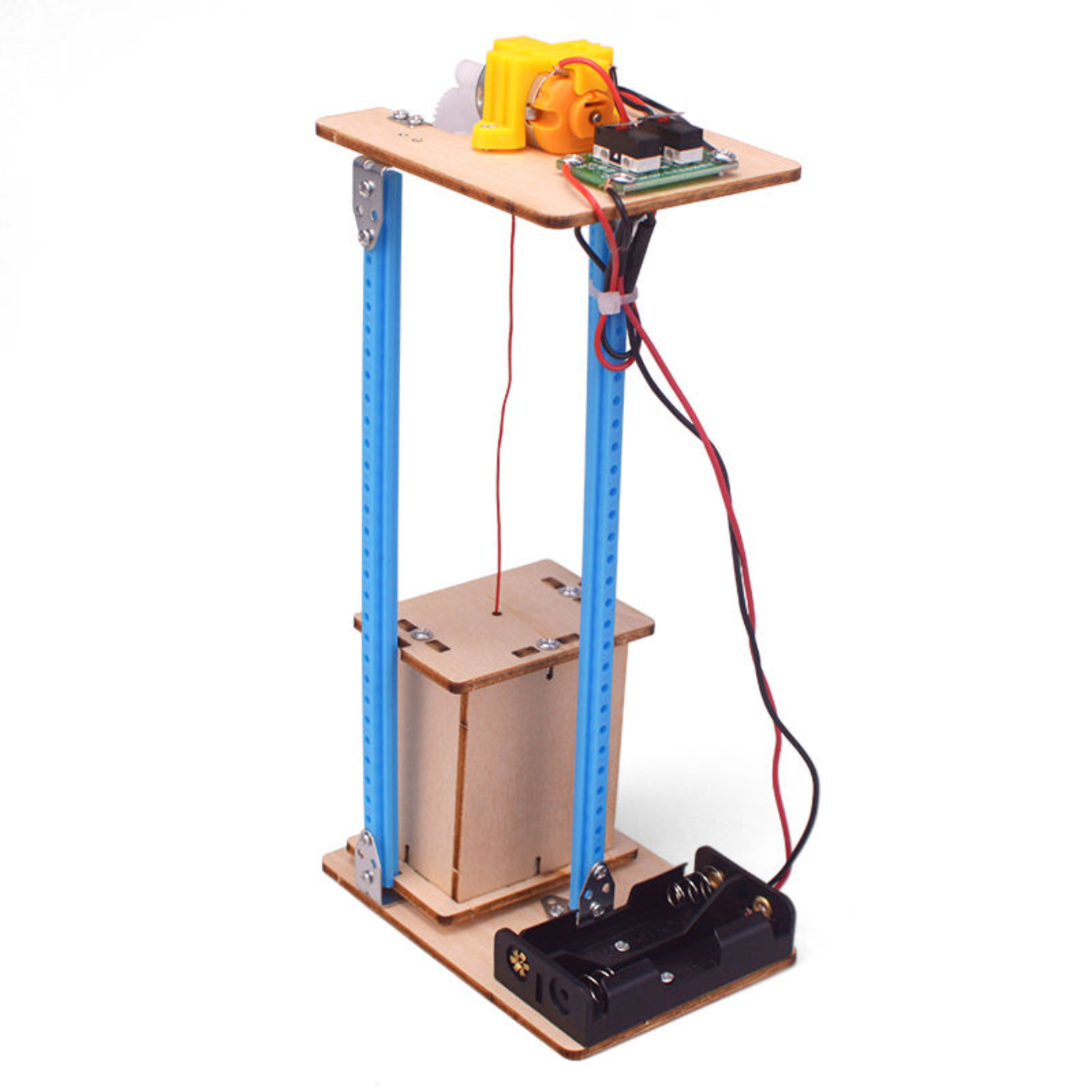 Pludo DIY Science Experiment Kit – Pulley Power Lift Model for Grades 6–8 (Ages 11–14) | Educational STEM Physics Kit - DIY Kit -Pludo Education Kit -Robocraze