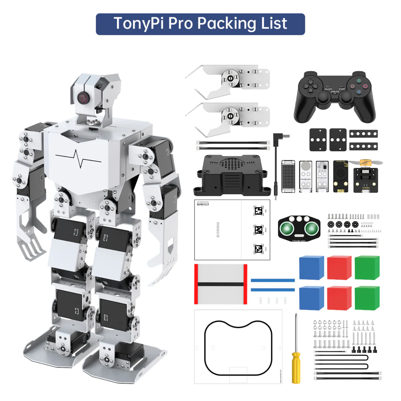 TonyPi Pro Hiwonder Humanoid Robot Development Kit with AI Vision & Raspberry Pi 4B 4GB - Classroom STEM Kit - Robot Kit - Robocraze