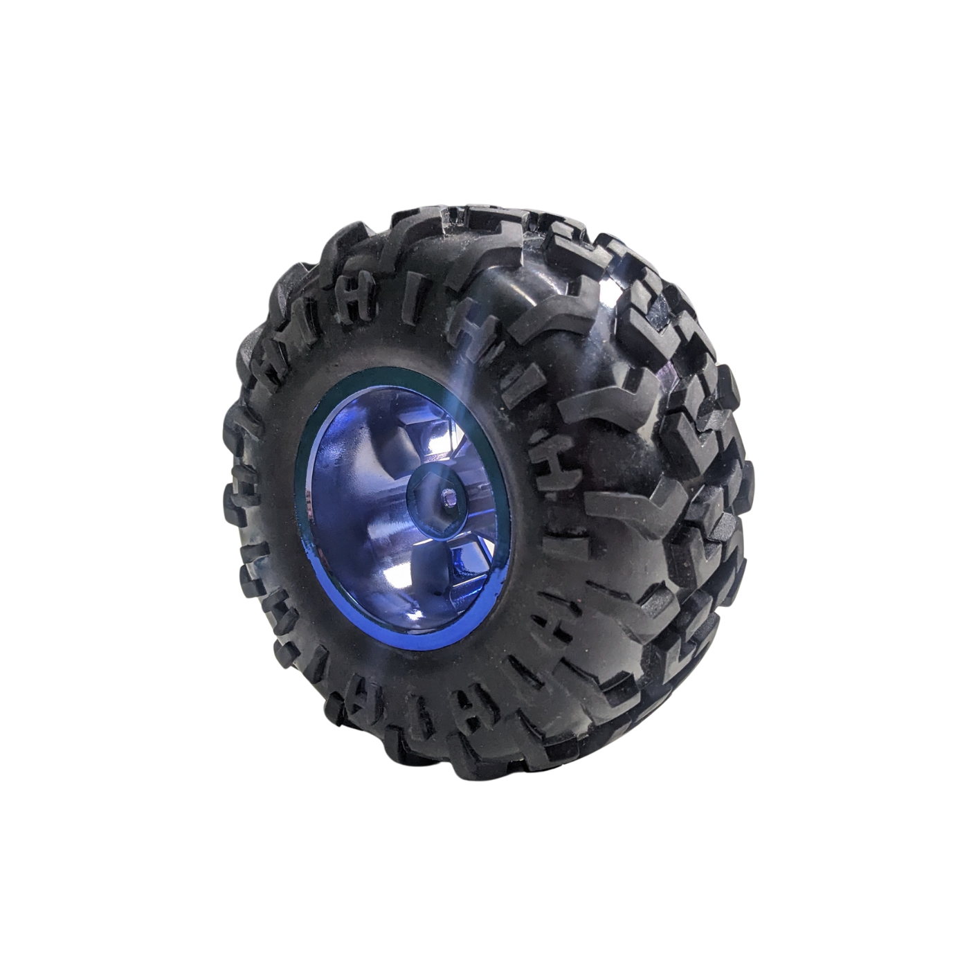 125mm Wheel Black/Blue with 4mm Coupling - Robocraze