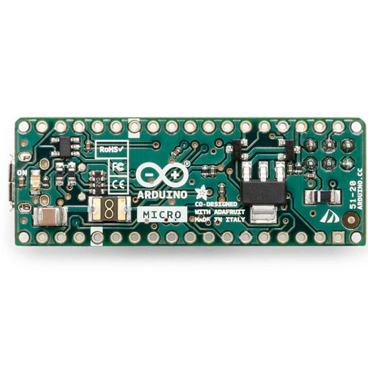 Original Arduino Micro (No Headers) – comes with ATmega32U4 & USB for DIY projects. -Original Arduino Board -Robocraze