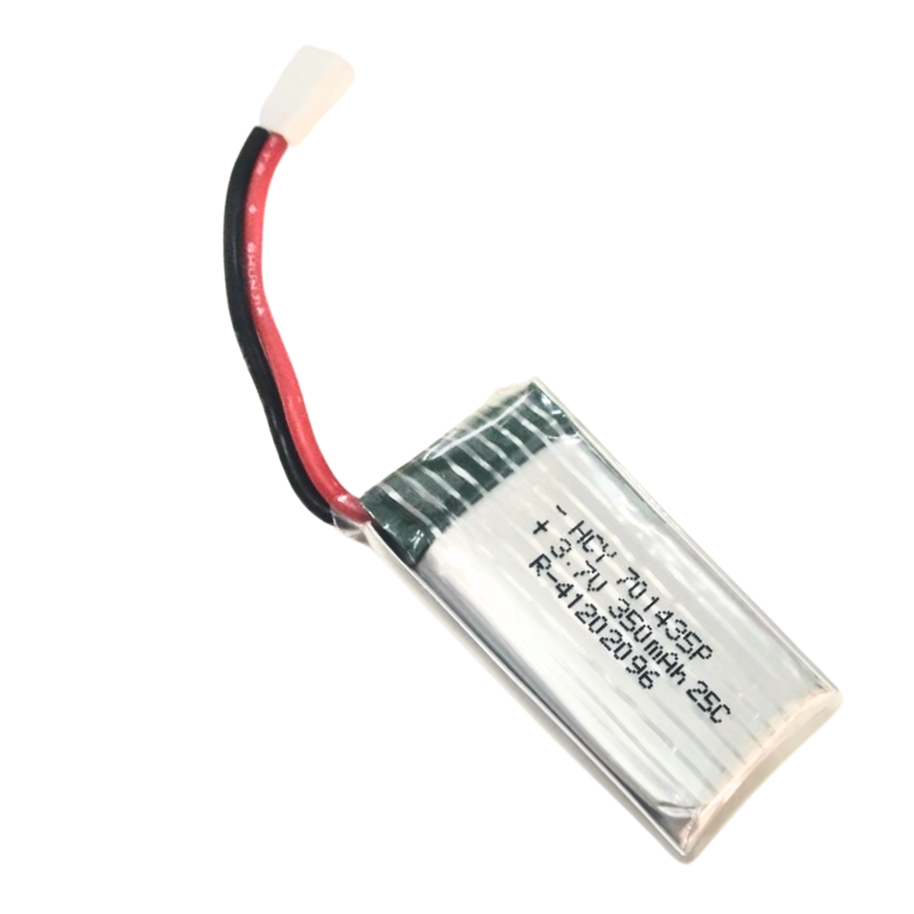 3.7V 350mAh LiPo Rechargeable Battery  - Batteries and Power Supply - LiPO Batteries and Chargers -Lipo Battery -Robocraze