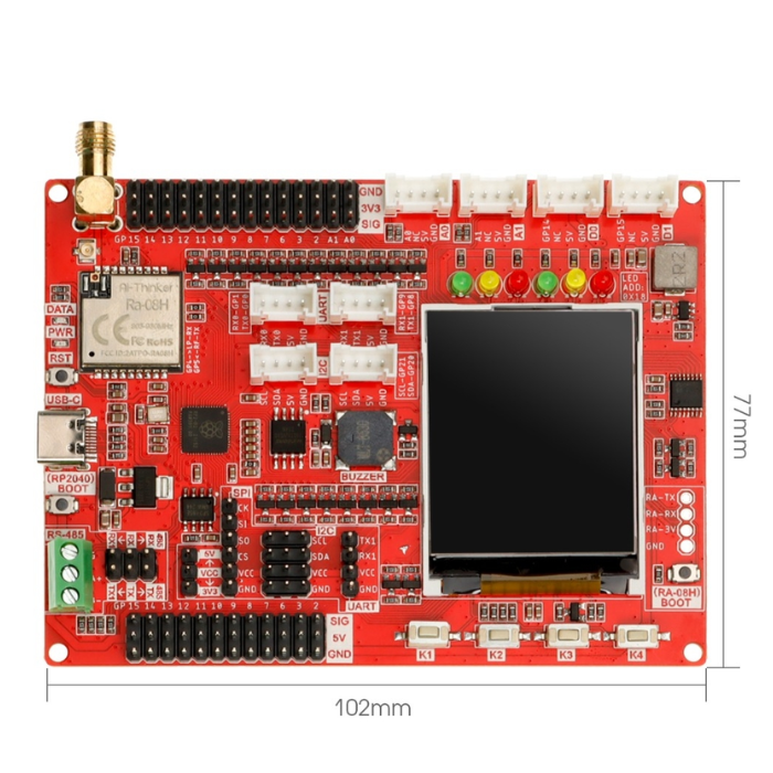 Elecrow LoRaWAN RA-08H Development Board – RA-08H board with RP2040 & LCD for IoT. -Robocraze