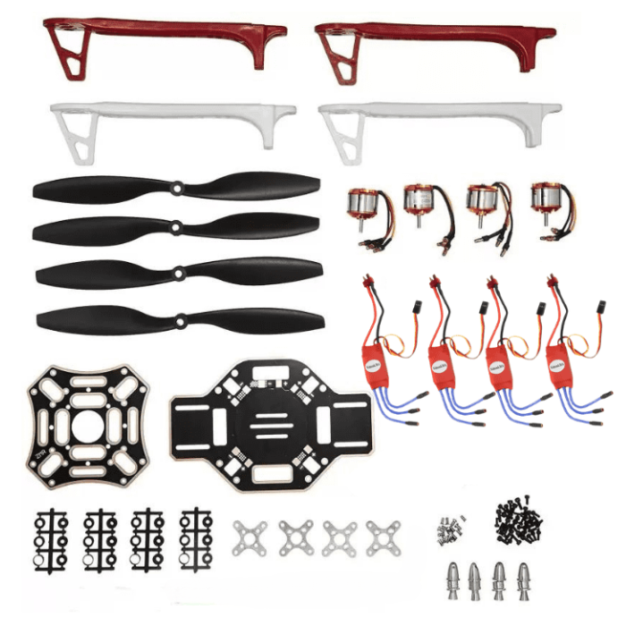 F450 Quadcopter Frame Kit with A2212 KV1000 Motor – Complete frame kit with ESC & props. -DIY Drone Kits -Robocraze