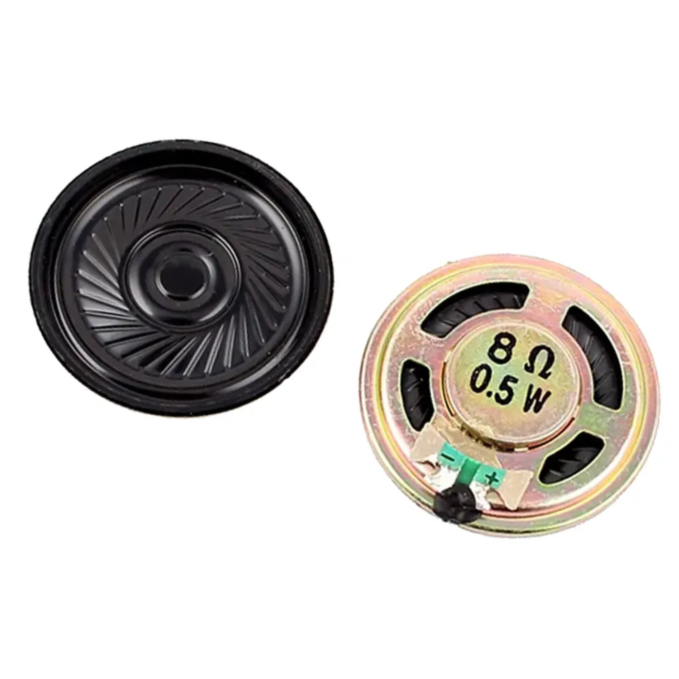 8 Ohm 0.5W Speaker – Compact 8-ohm 0.5W speaker for audio projects. -Speaker -Robocraze
