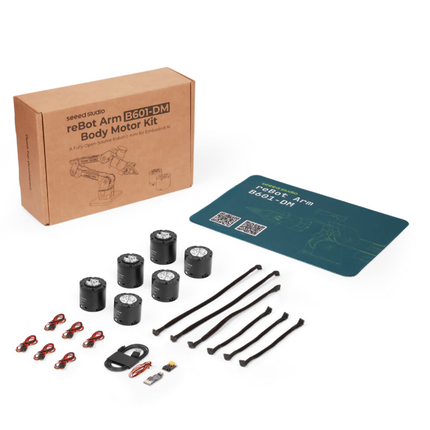 Seeed Studio reBot Arm B601-DM Unassembled Robotic Arm – 6+1 DoF Platform for Physical AI & Robotics Education -DIY Kits -Robot Kits -Robocraze