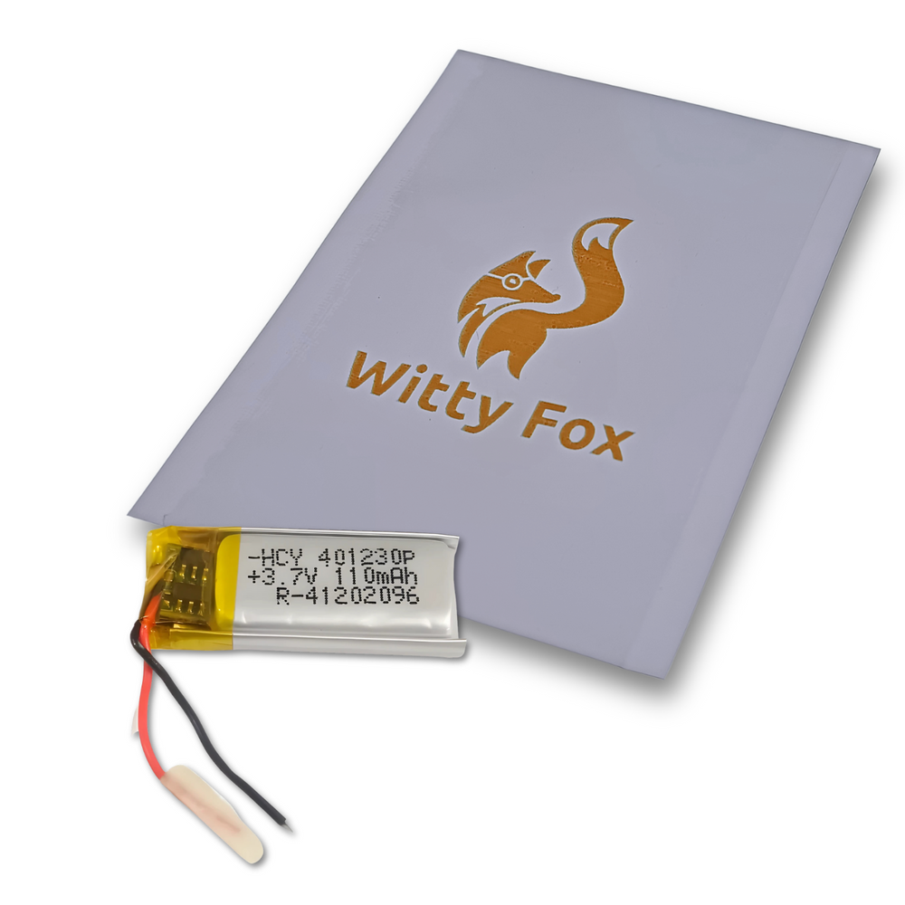 Witty Fox 110mAh Rechargeable 3.7V LiPo Battery -Lithium Polymer Battery for Drone -Robocraze