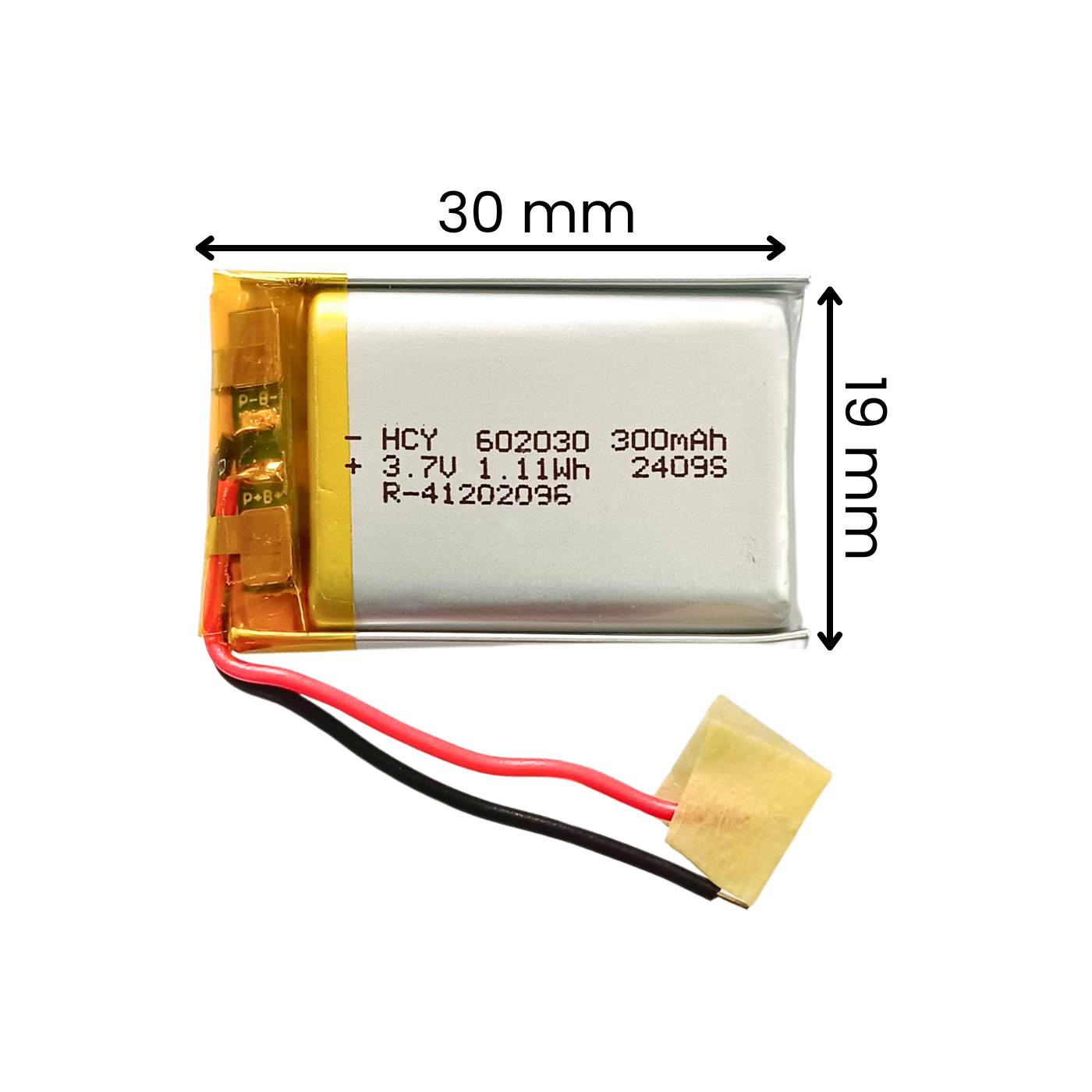 Witty Fox 3.7v 300mah Rechargeable Lithium Polymer Battery -LiPo Battery for Drone -Robocraze