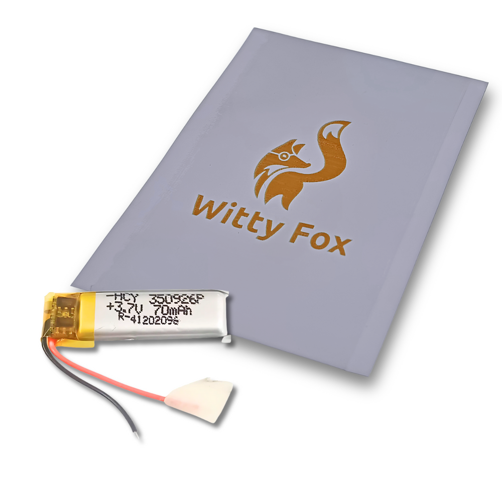 Witty Fox 70mAh Rechargeable 3.7V Lithium Polymer Battery -LiPo Battery for Drone -Robocraze