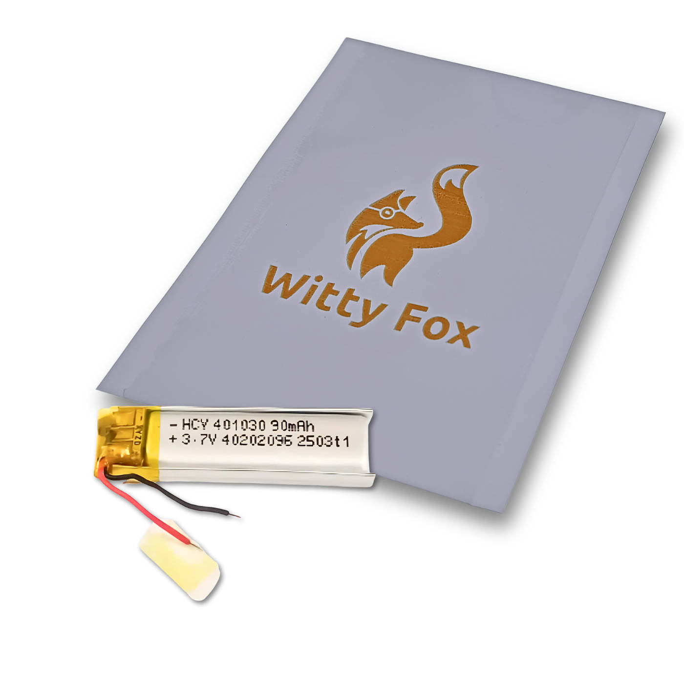 Witty Fox 90 mAh Rechargeable 3.7 V LiPo Battery -Lithium Polymer Battery for Drone -Robocraze