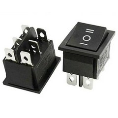DPDT ON-OFF-ON Rocker Switch – Heavy-duty switch for AC control - Mini Switch - Electronic Components -Robocraze