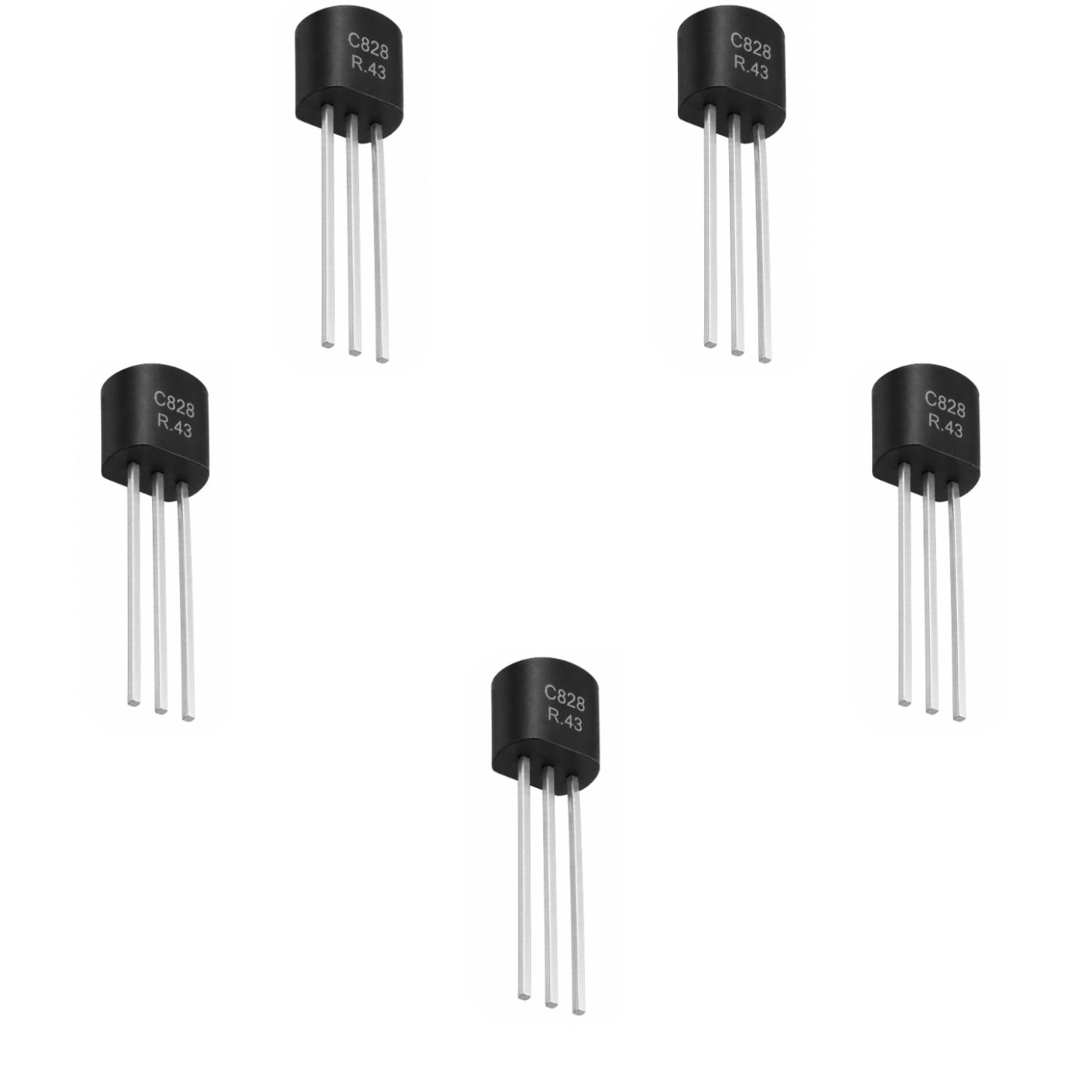 C828 2SC828 NPN TO92 Through Hole Transistor - Pack of 5