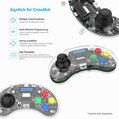 Elecrow CrowBot BOLT + Joystick Handle – Hands-on STEAM robotics learning. -STEM Kit -Robocraze
