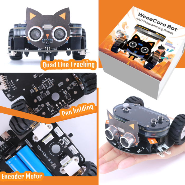WeeeCore Bot AIOT Voice Programming Robot – Smart DIY Kits, STEM Kits, Robot Kits -Robocraze