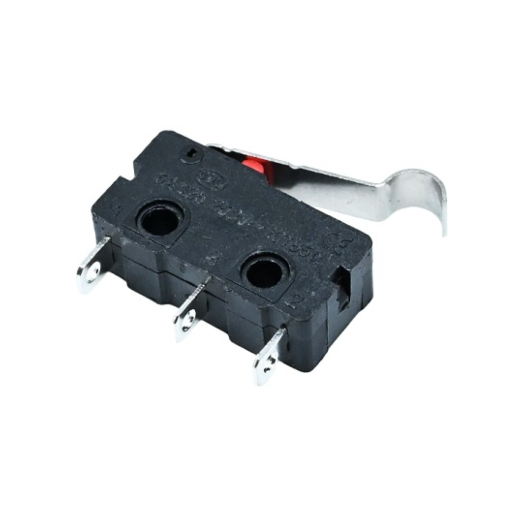 TACT SWITCH KW11-3Z 5A 250V Micro Switch Round Handle 3 Pin N/O N/C for 3D Printers - Robocraze