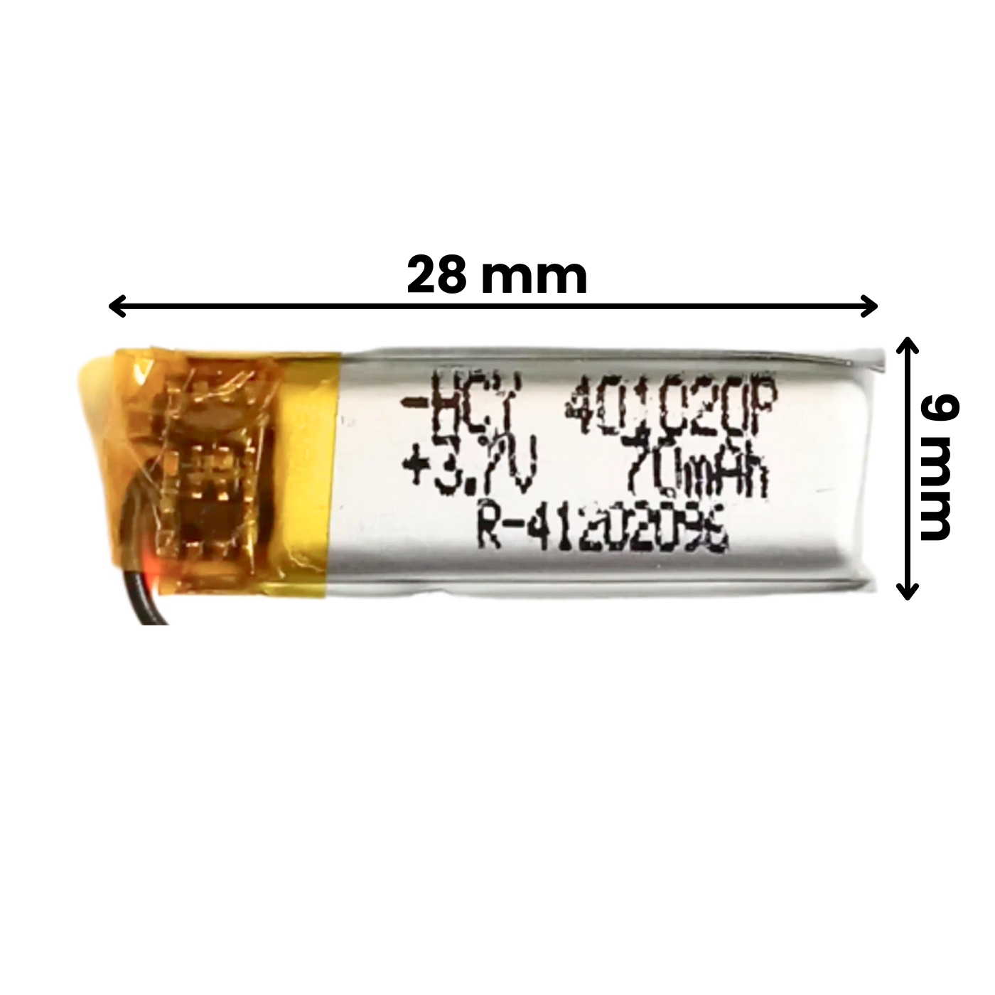 Witty Fox 70mAh Rechargeable 3.7V LiPo Battery -Lithium Polymer Battery for Drone -Robocraze