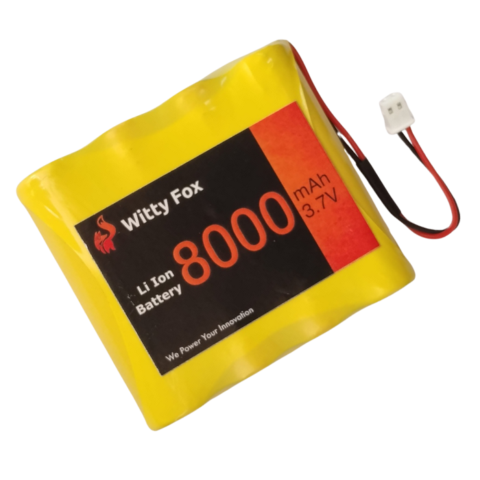 Witty Fox 3.7V 8000mAh Li-ion Battery – High-performance battery. -Lithium Battery -Robocraze