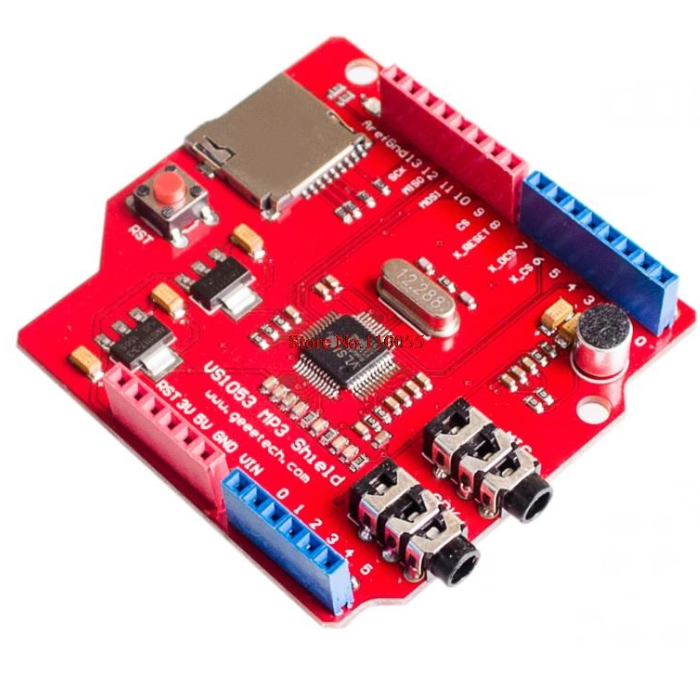 Arduino VS1053 MP3 Shield – Arduino shields for high-quality audio decoding & MP3 playback. -Robocraze