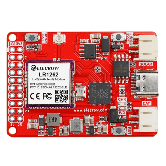 ELECROW LR1262 LoRaWAN Node Module – LR1262 node board for IoT, 868/915MHz. -Robocraze