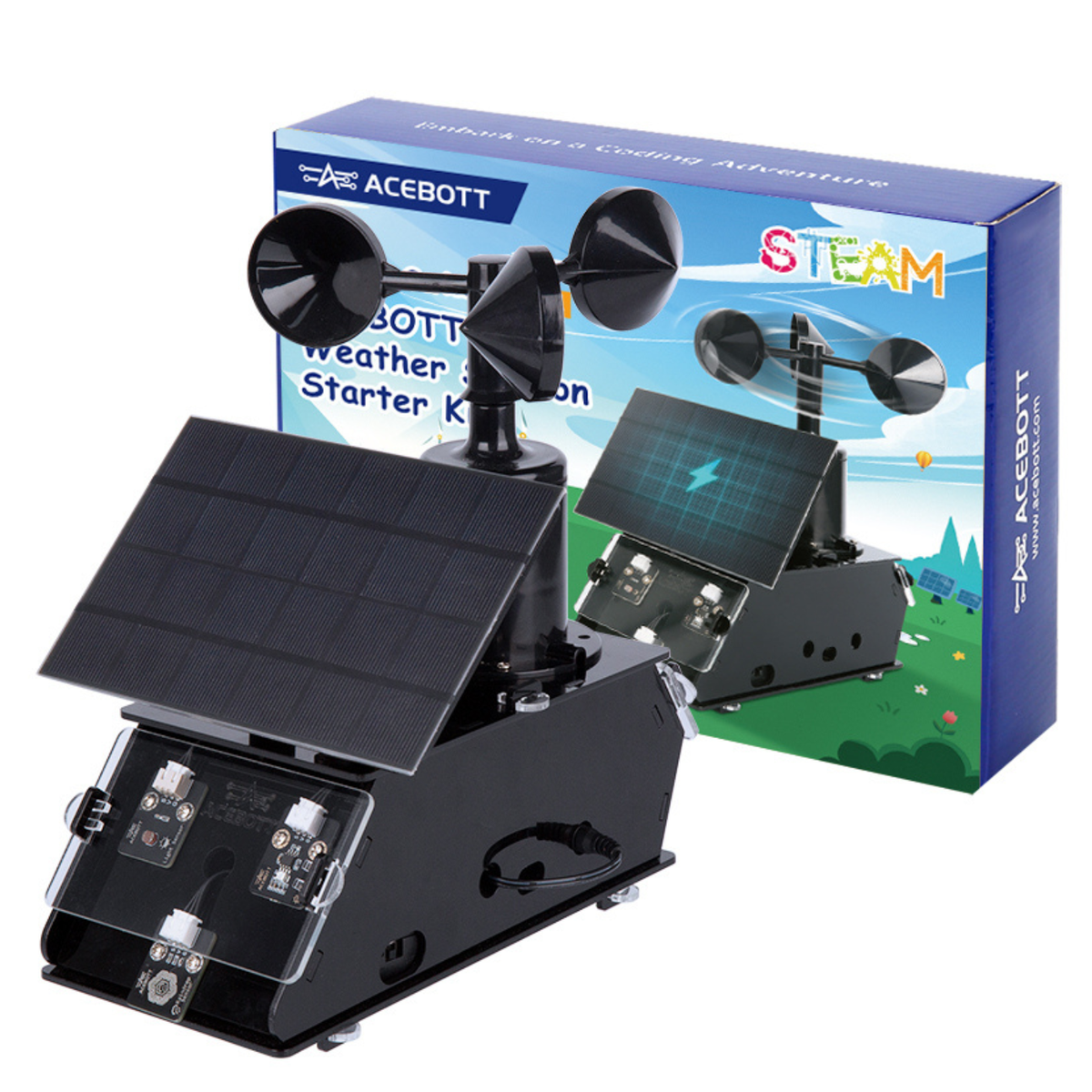 ACEBOTT QE011 ESP32 IOT Weather Station Starter STEM Kit Compatible with Arduino -DIY Kits -Robotic Kits -Robocraze
