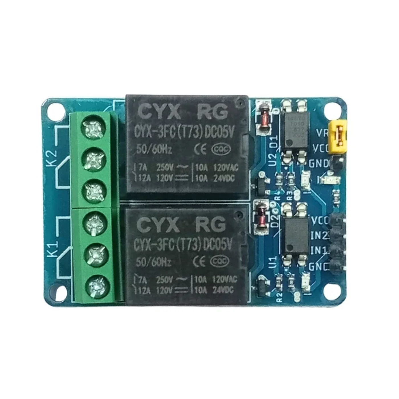 ADIY 2 Channel 5V DC Relay Module for Microcontrollers – Robocraze