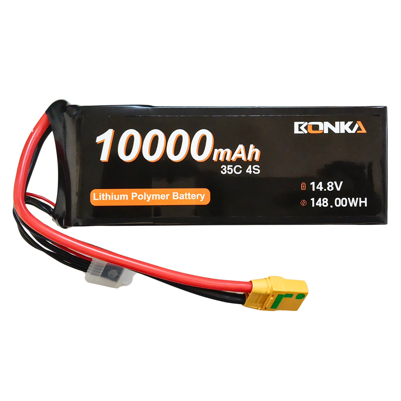 Bonka 14.8V 4S 10000mAh 35C LiPo Rechargeable Battery Pack -Batteries & Power Supply -LiPo Battery -Robocraze